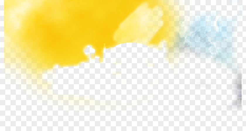 Floating Cloud Yellow Sky Wallpaper PNG