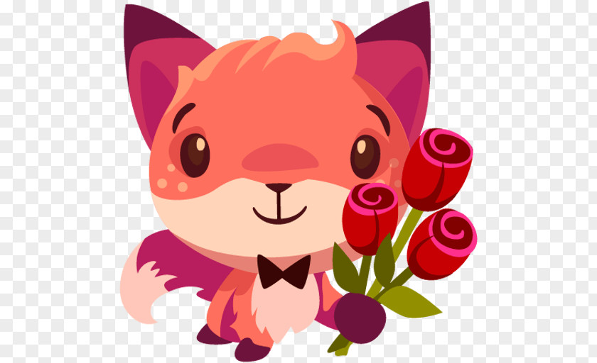 Foxy And Fierce Whiskers Sticker VK Telegram Odnoklassniki PNG