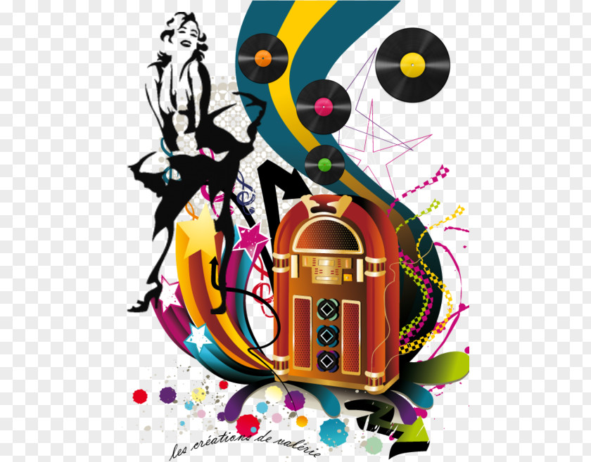 Graphics Music Illustration Design PNG Design, JUKE BOX clipart PNG