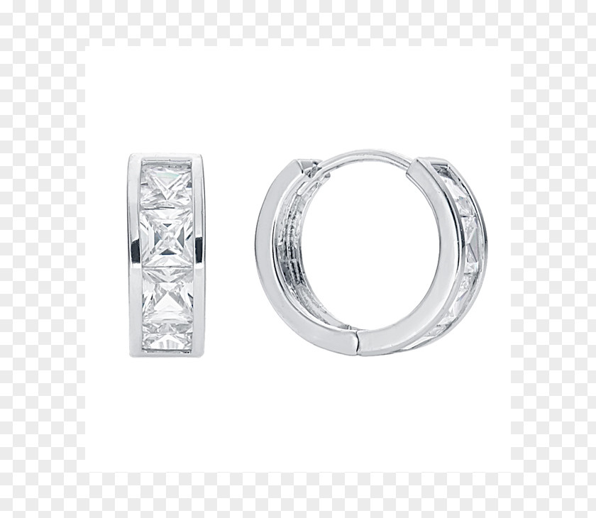 Silver Earring Cubic Zirconia Body Jewellery PNG