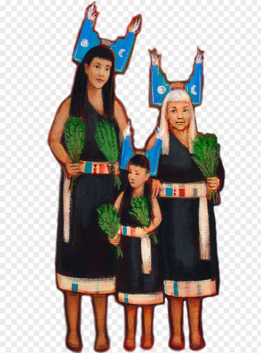 Watercolor Native Costume PNG
