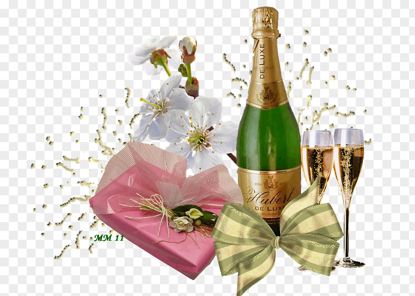 Champagne Birthday Blahoželanie Holiday Name Day PNG