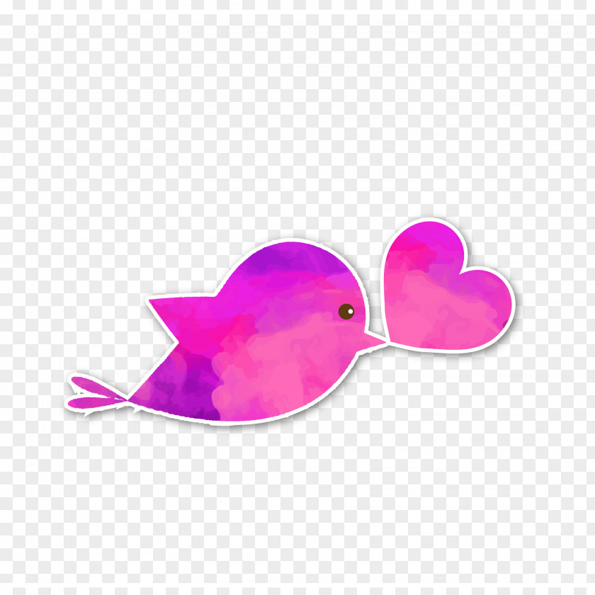 Heart-shaped Bird Color Dialog PNG