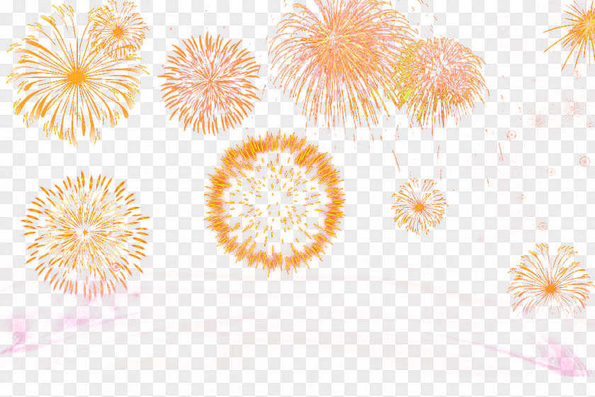 Orange Fireworks Computer File PNG