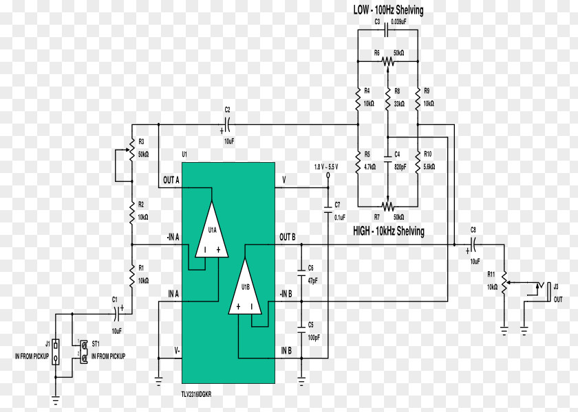 Acoustic Guitar Diagram Amplifier Schematic Preamplifier Pickup PNG