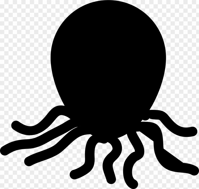 Claw Blackandwhite Octopus Cartoon PNG