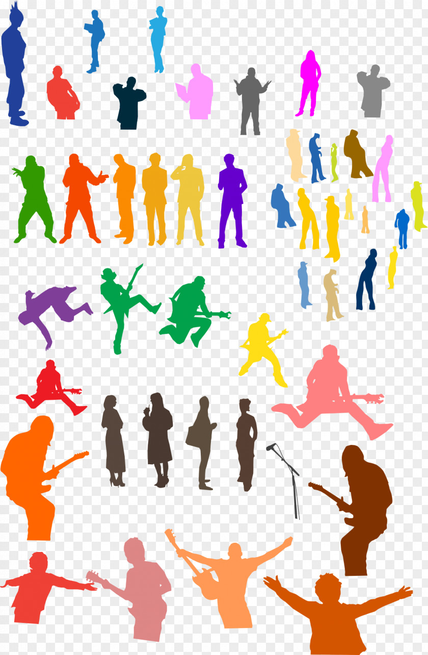 Crowd Silhouette Clip Art PNG