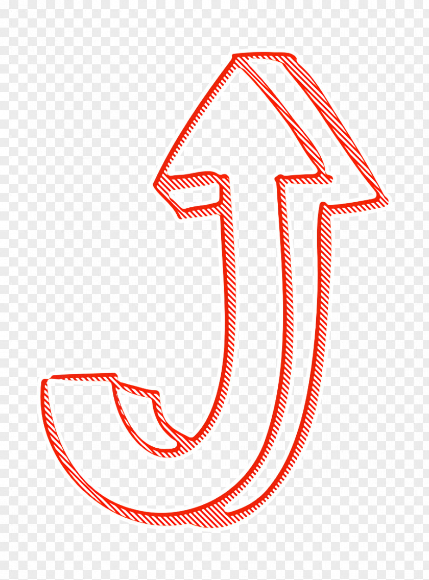 Curved Up Arrow Icon Hand Drawn Arrows PNG