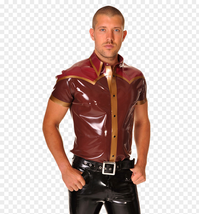 Short Sleeves T-shirt Leather Jacket Dress Shirt Sleeve PNG