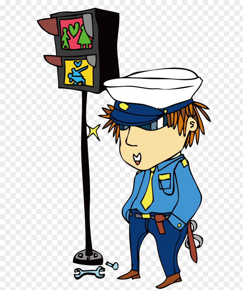 Traffic Police On Duty Clip Art PNG