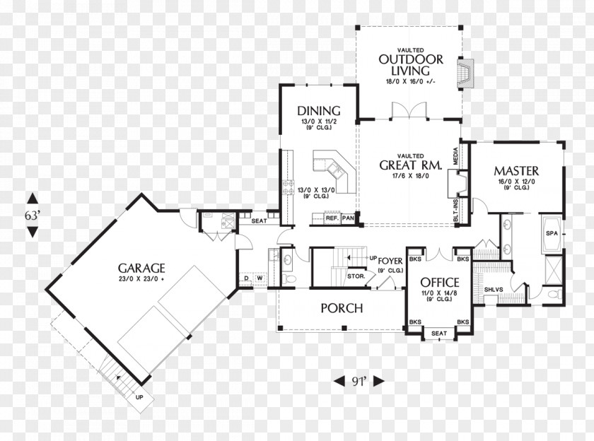 Design Floor Plan House Family Room PNG