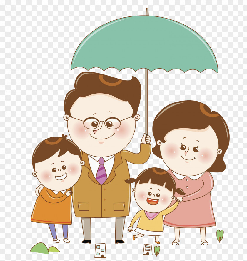 Lovely Family Siheung Illustration PNG