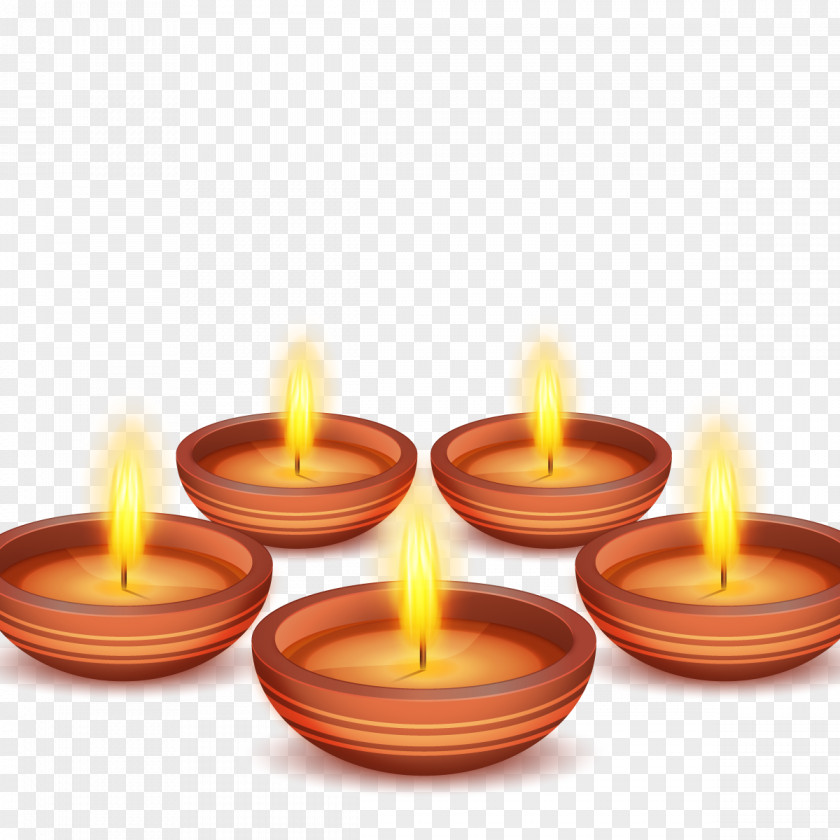 Vector Lotus Lantern Festival Candle Light Flame PNG