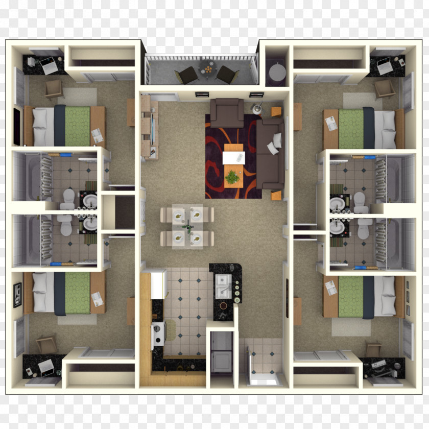 Apartment Complex Floor Plan Studio House Bedroom PNG