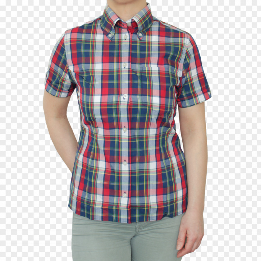 Red Check T-shirt Tartan Sleeve Polo Shirt PNG