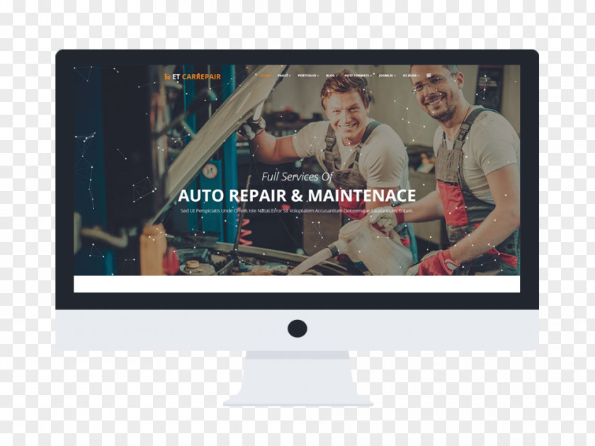 Car Fix Dealership Automobile Repair Shop Auto Mechanic Responsive Web Design PNG