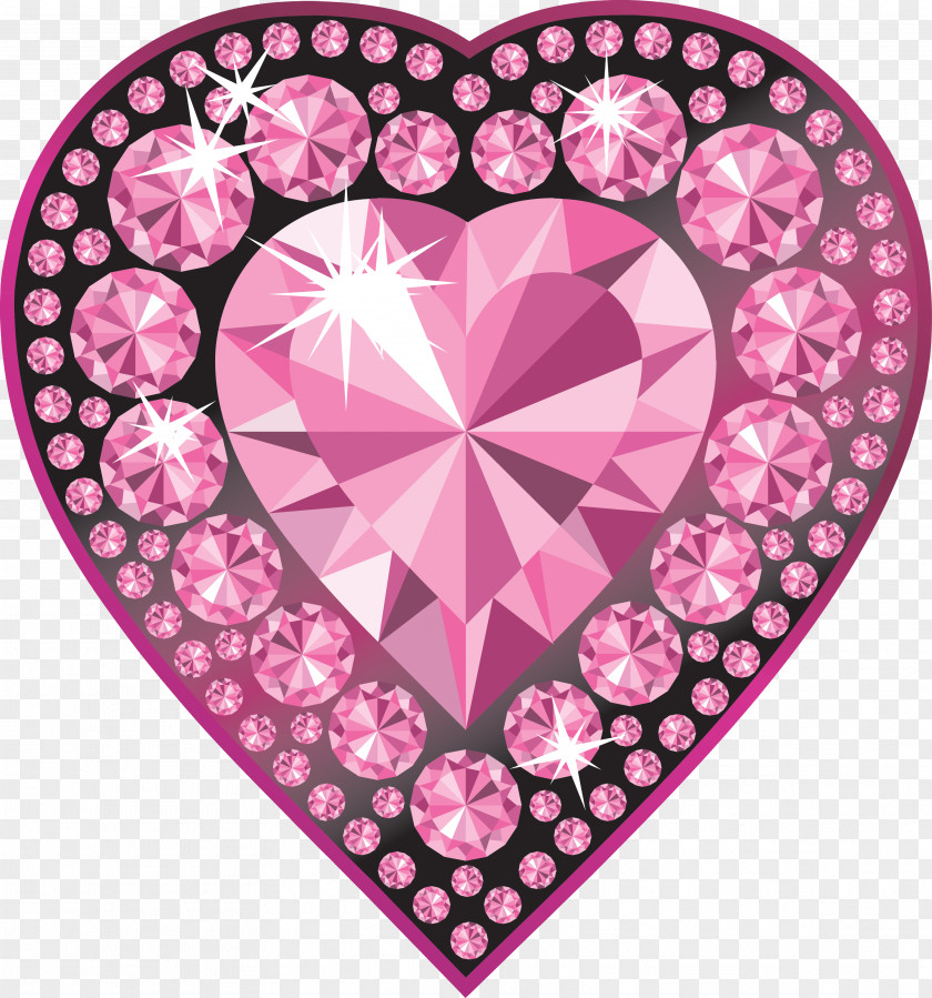 Heart Shaped Diamond Love Desktop Wallpaper Clip Art PNG