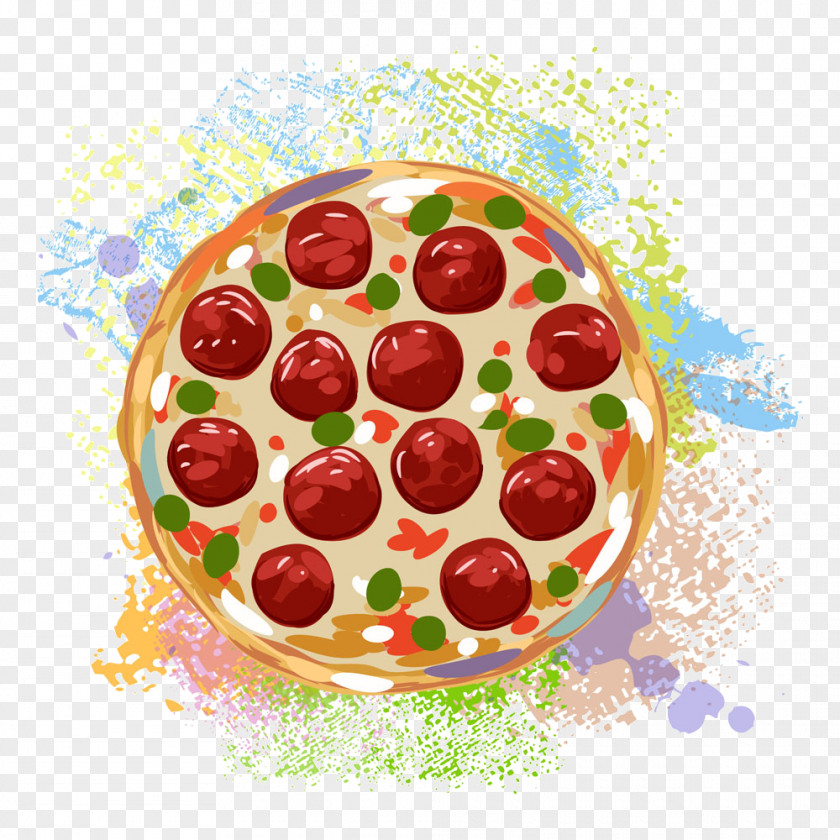 Delicious Fruit Pizza Hamburger Italian Cuisine French Fries Fast Food PNG