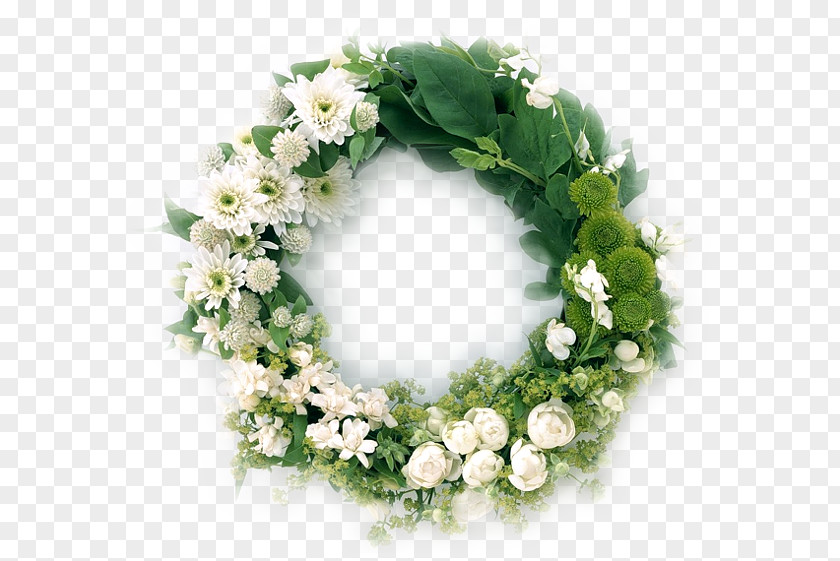 Funeral Advent Wreath Flower Garland PNG