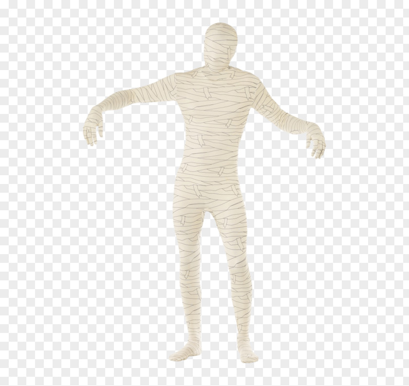 Mummy Costume Fancy Dress Second Skin Clothing Smiffys PNG