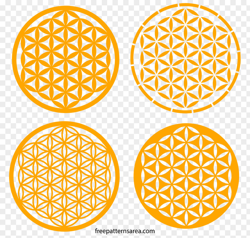 Symbol Sacred Geometry Overlapping Circles Grid PNG