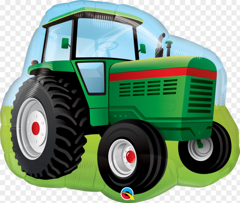 Balloon John Deere Mylar Tractor Birthday PNG