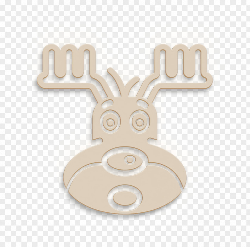 Beige Deer Christmas Icon PNG