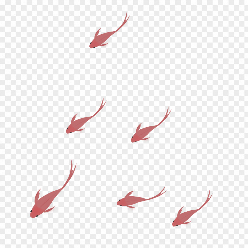Hand-painted Red Fish Drawing PNG