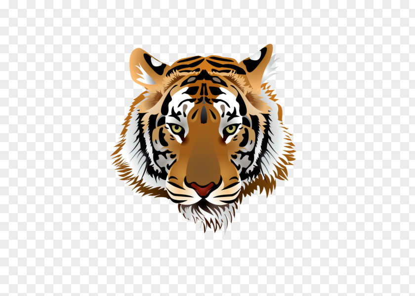 Hand-painted Tiger Head PNG tiger head clipart PNG