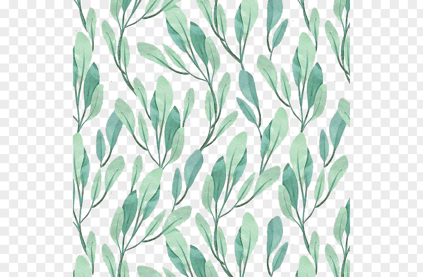 Light Green Leaves Background Teal Pin Motif Pattern PNG