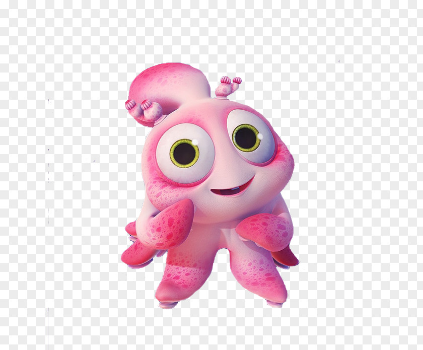 Pink Big Eyes Octopus Film Animation PNG