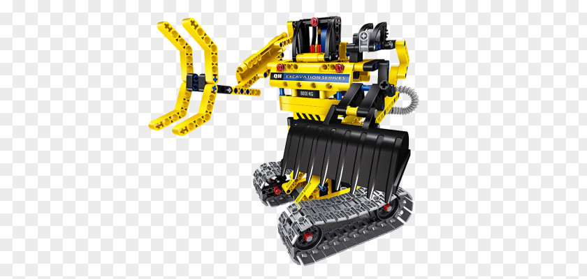 Robot Technic Toy Block Excavator Building PNG