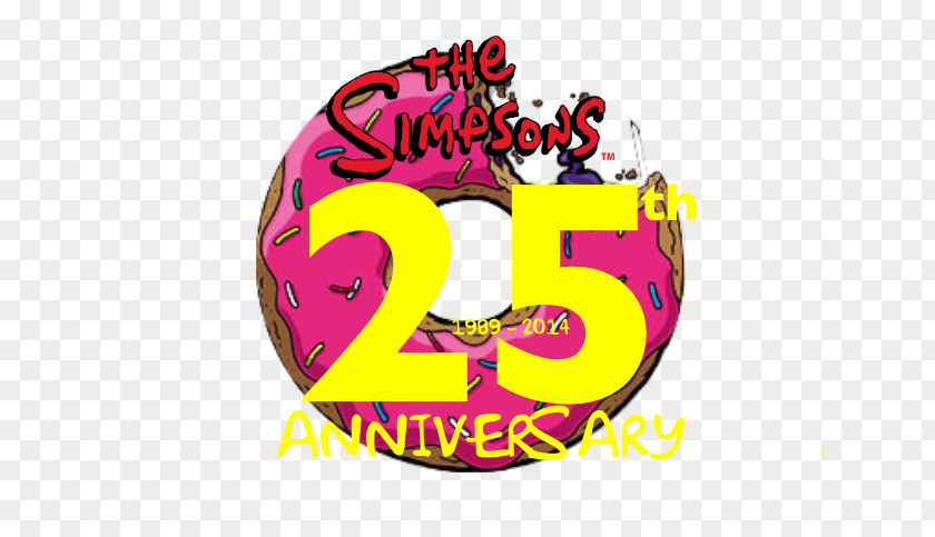 Season 25 D'oh! Fox Broadcasting Company25 Years Anniversary Logo Animated Sitcom The Simpsons PNG