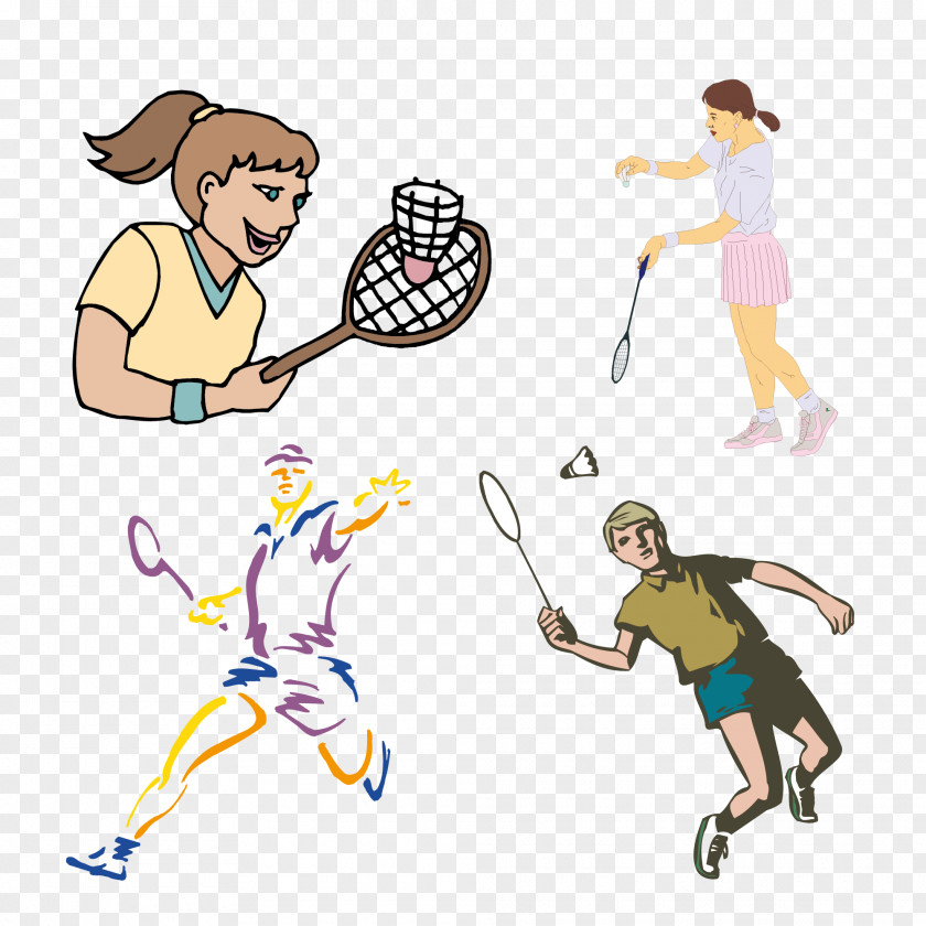 Badminton Vector Material Sport Clip Art PNG