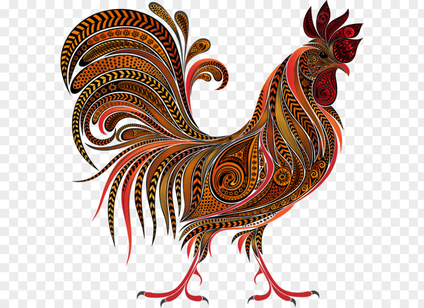 China Wind Rooster Chinese New Year Clip Art PNG