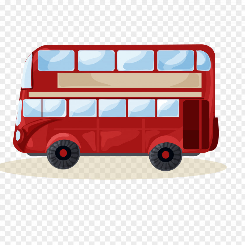 Painted Bus Vector United Kingdom Double-decker PNG