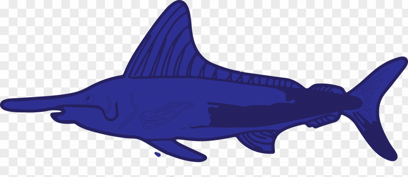 Blue Vector Big Fish Material Marine Biology Sea Clip Art PNG