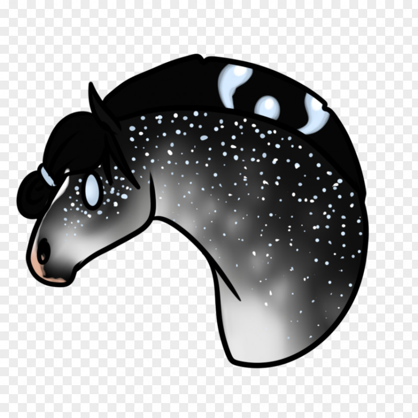 Horse Snout Character White Font PNG