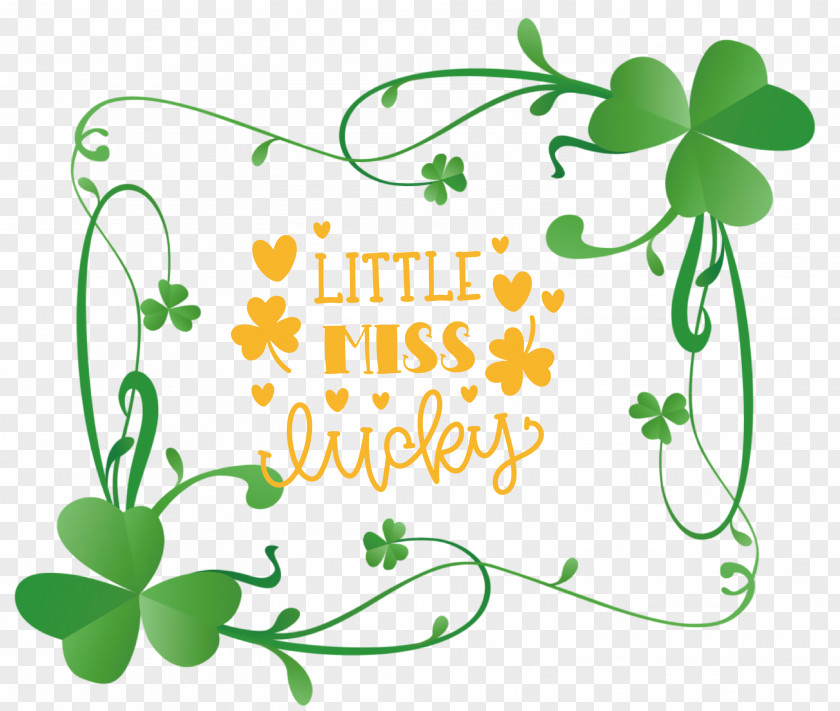 Little Miss Lucky Saint Patrick Patricks Day PNG