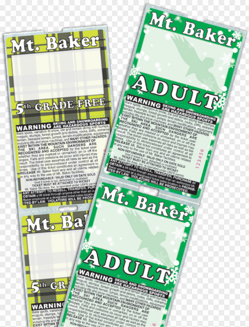 Mt. Baker Ski Area Lift Ticket Resort PNG