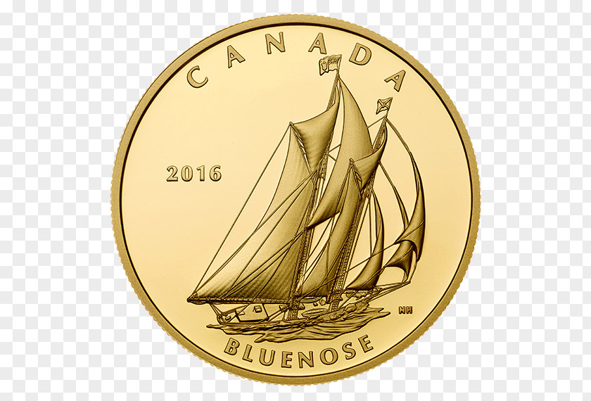 Coin Gold Canada Ship PNG