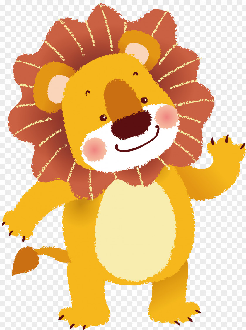 Cute Cartoon Lion Tiger PNG