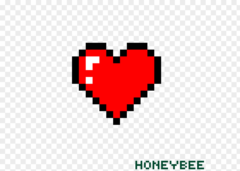 Heart 8-bit Color Pixel Art PNG