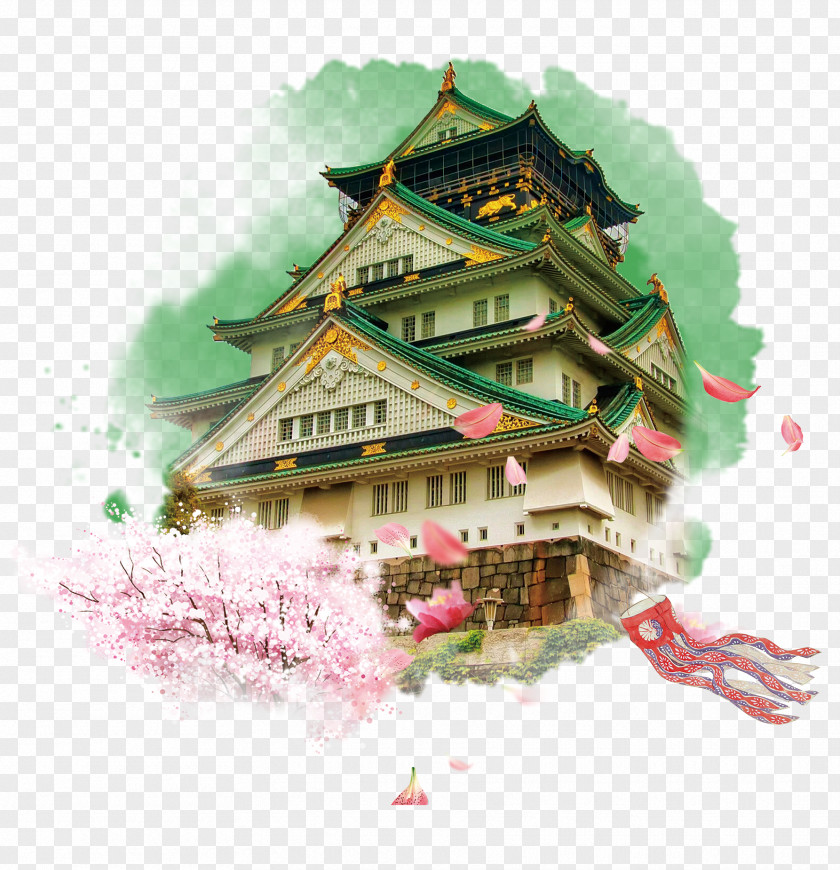 Osaka City, Japan Tourism Decoration Castle Nagoya Kumamoto Nijō Matsumoto PNG