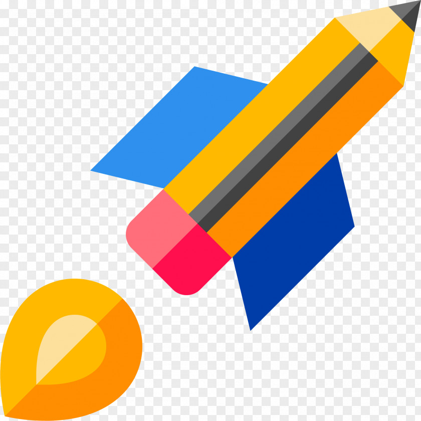 Pencil Head Rocket Icon PNG