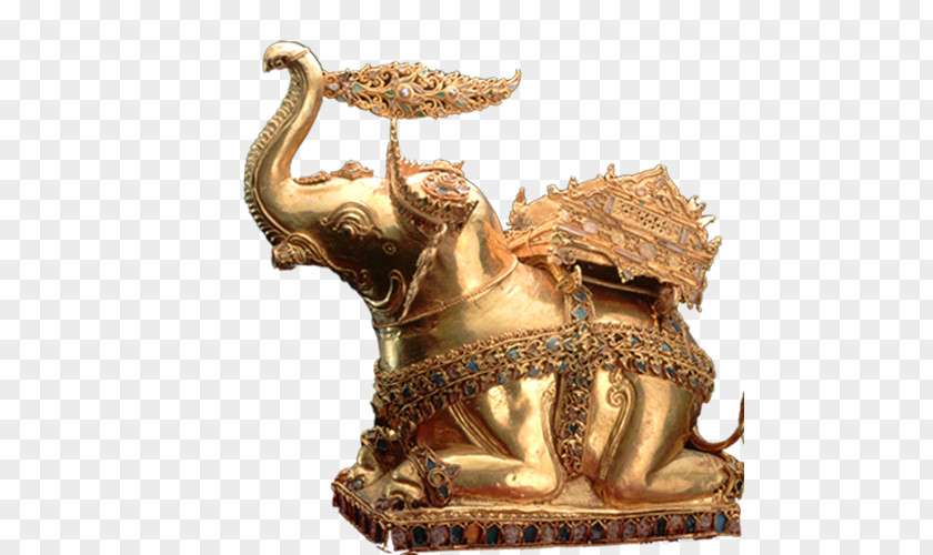 Golden Elephant Thai Figure Thailand PNG