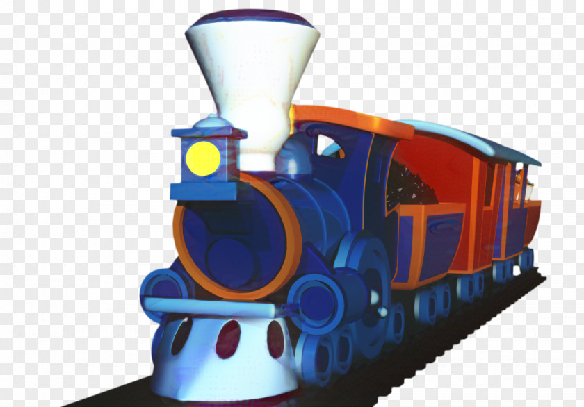 Rolling Electric Blue Thomas The Train Background PNG