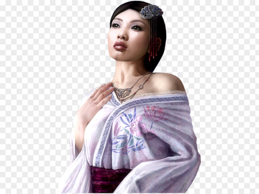 Woman Geisha Portrait Photography PNG