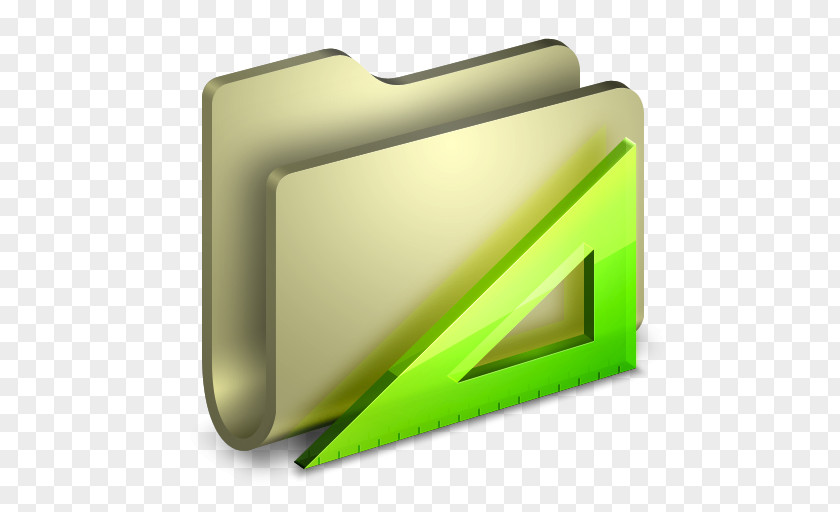 Applications Folder Angle Yellow Green PNG