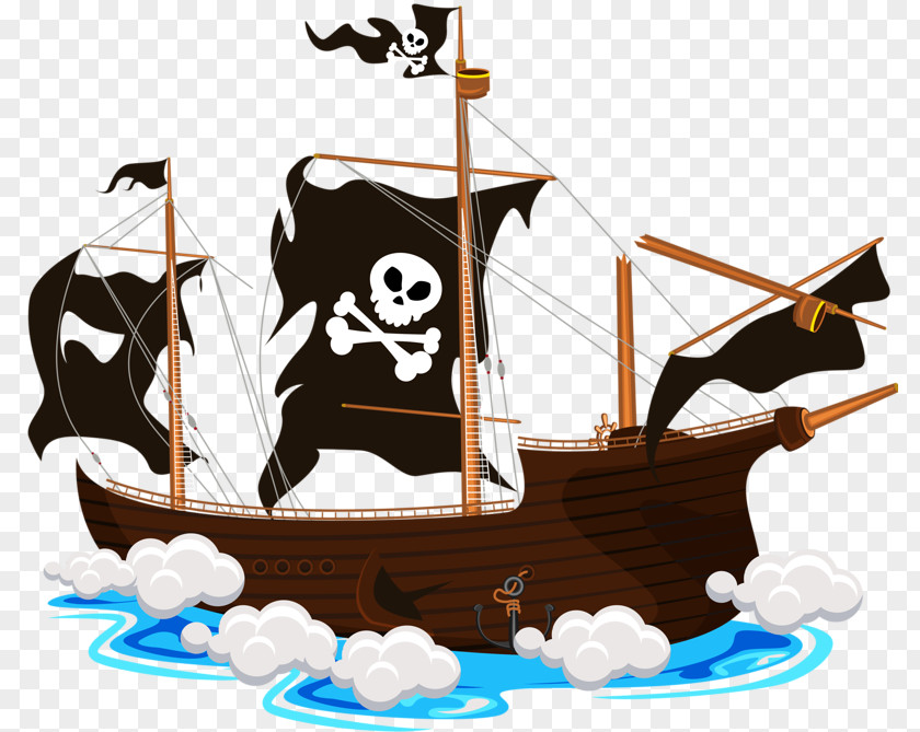 Crazy Pirate Ship Piracy Clip Art PNG
